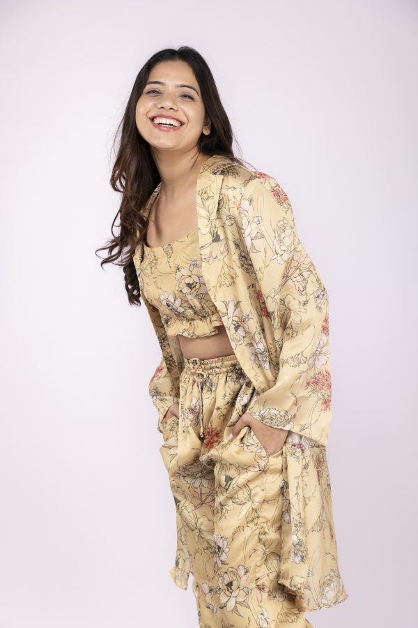 YELLOW FLORAL CO-ORD SET